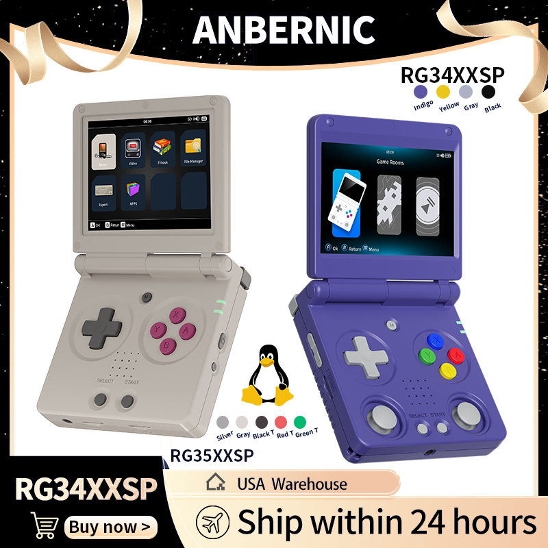 Retro Gaming Monitor - Anbernic RG34XXSP RG35XXSP 플립 휴대용 게임