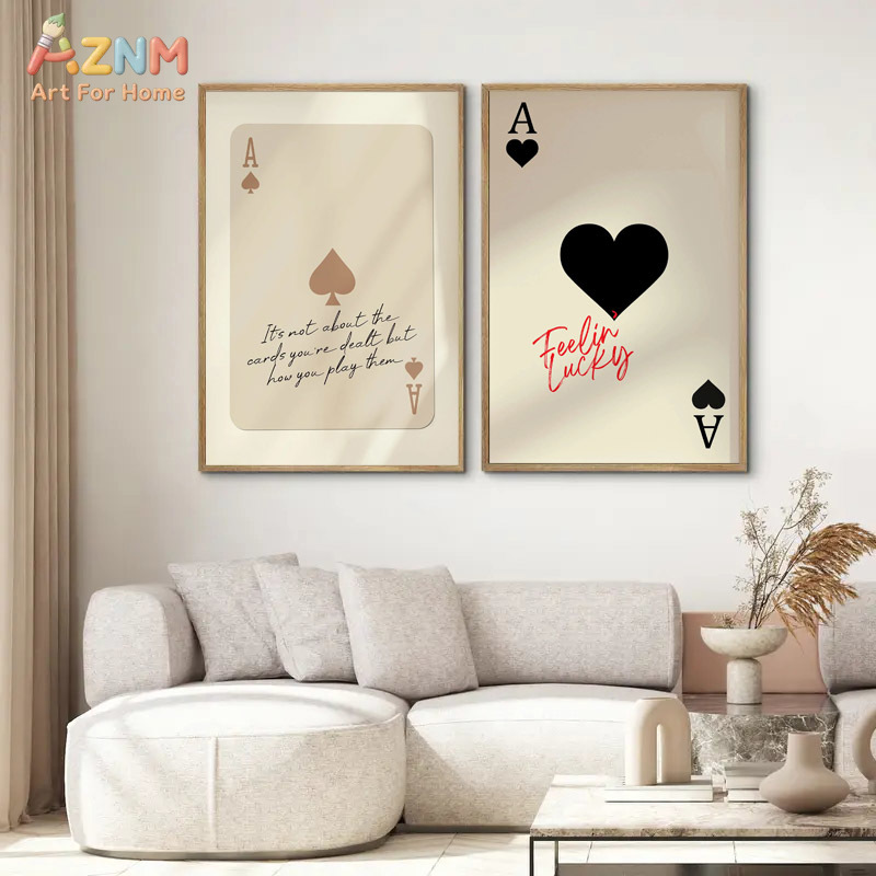 Retro Poster Gaming - AZNM 스페이드 에이스 행운의 느낌을 주는
