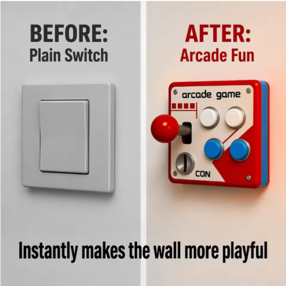 Retro Gaming Accessories - 레트로 아케이드 조이스틱 스위치 플레이트 커버,