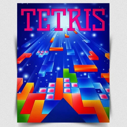 Retro Poster Gaming - 테트리스 금속 간판 - 레트로 포스터