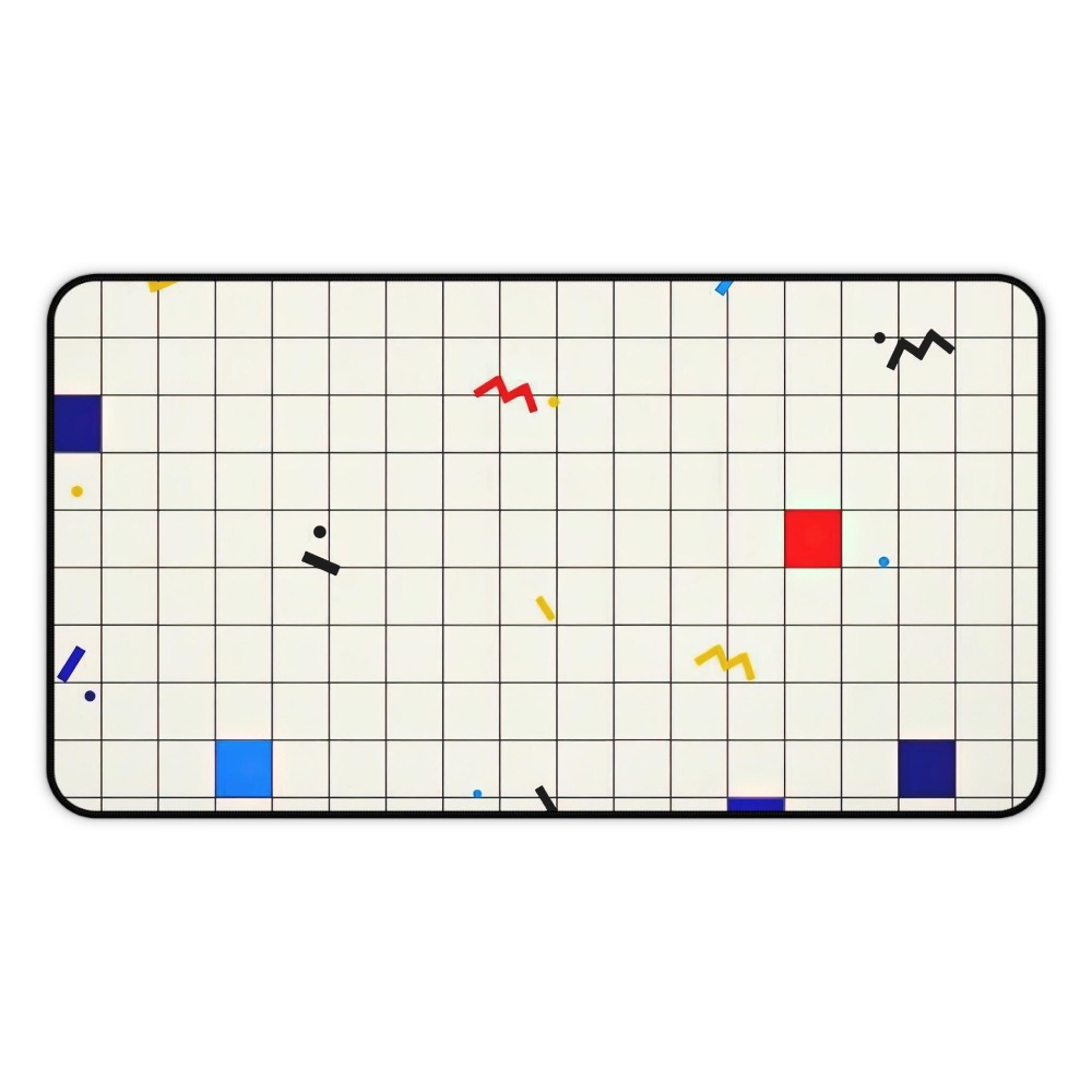 Mouse Gaming Retro - 레트로 기하학적 그리드 데스크 매트 마우스