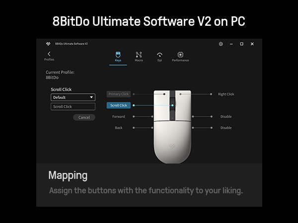 Mouse Gaming Retro - 8BitDo Retro R8 마우스 (PAW 3395