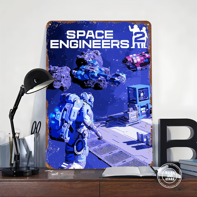 스페이스 엔지니어스 2 게임 커버 아트 금속 포스터 맞 - Retro Gaming Space 리뷰 및 가격