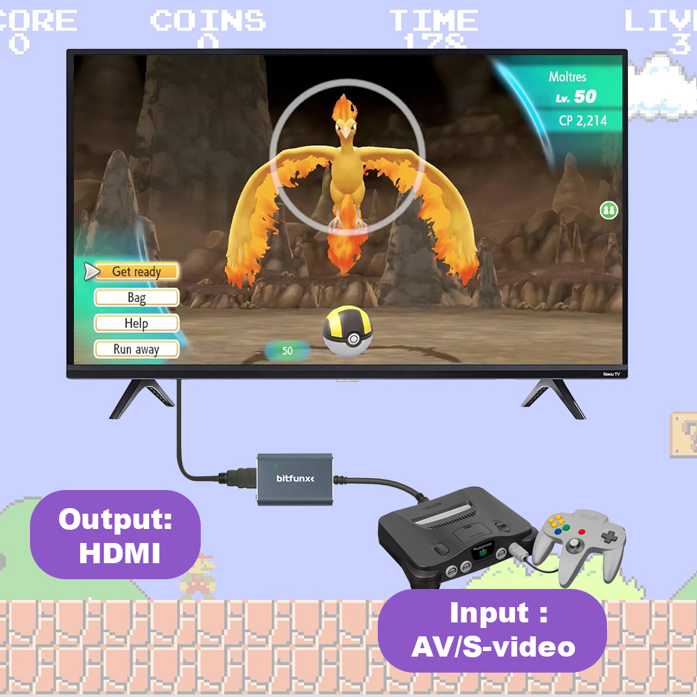 Bitfunx 720P Svideo/AV-HDMI 어댑 - Retro Gaming Nintendo 리뷰 및 가격