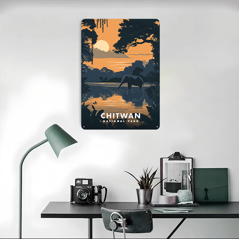치트완 국립공원 금속 포스터 맞춤형 벽 장식 레트로 빈 - Retro Poster Gaming 리뷰 및 가격