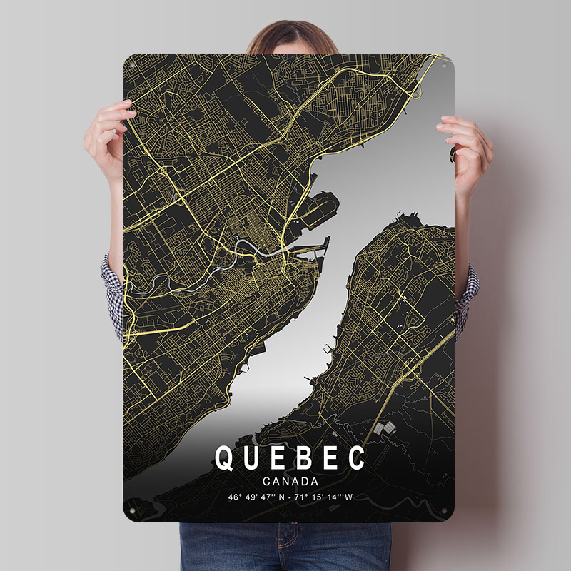 퀘벡 실버 시티 지도 인쇄 포스터 맞춤형 레트로 벽 예 - Retro Gaming Quebec 리뷰 및 가격